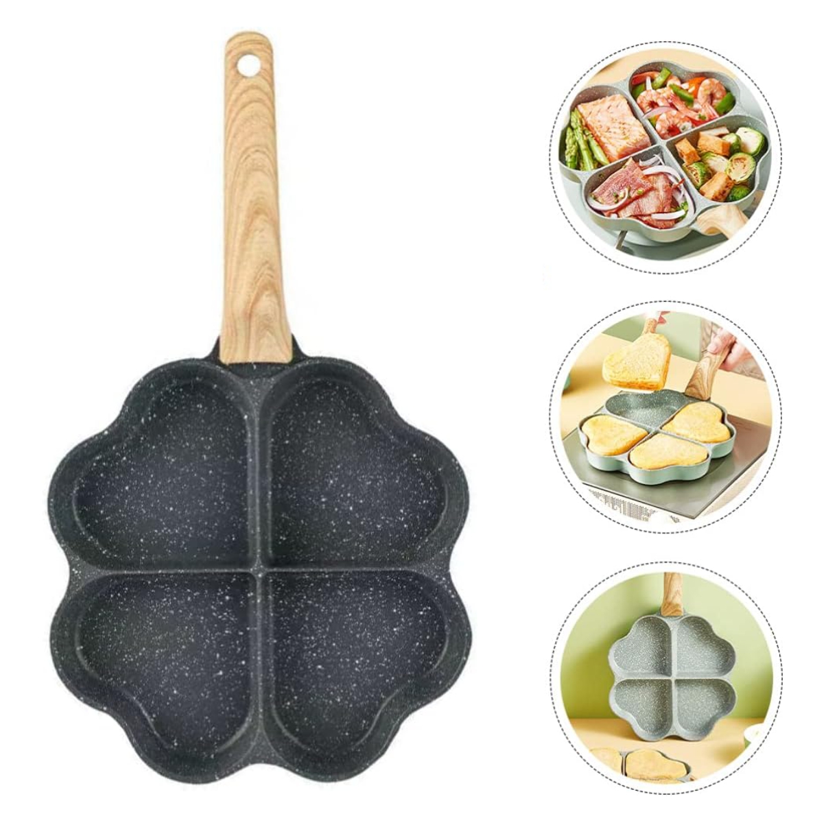 Sarten de 4 puestos Forma Corazon